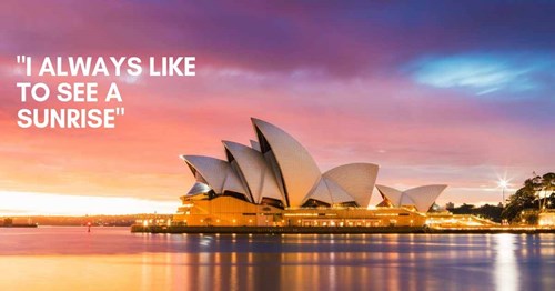 Sydney Harbour Sunrise Over Opera House