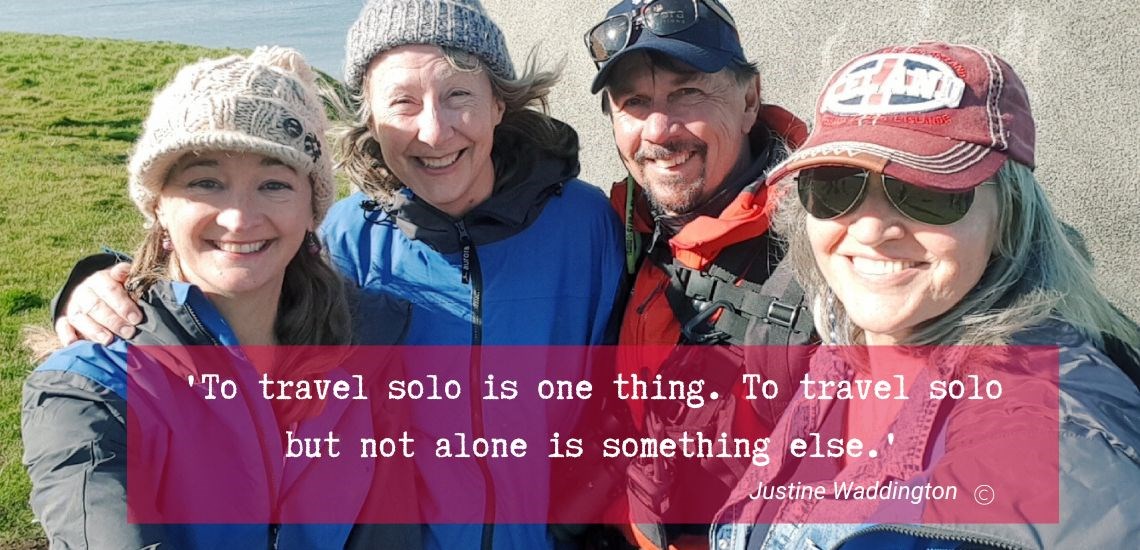 To travel solo is one thing. To travel solo, but not alone is something else.